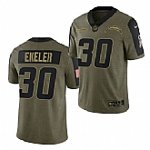 Nike Los Angeles Chargers 30 Austin Ekeler 2021 Olive Salute To Service Limited Jersey Dyin,baseball caps,new era cap wholesale,wholesale hats